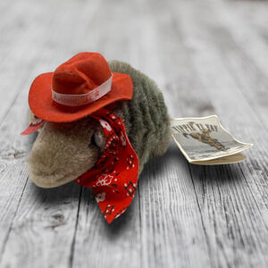 Vintage NEW Armadillo Texas Mascot Small Plush Fuzzy Stuffed Animal 9 Banded NWT